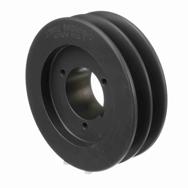 2 Groove Cast Iron Bushed Bore Multiple Sheave, 2TB52